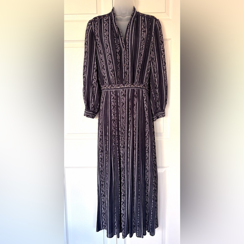 See By Chloe Dress Florence Tie-detailed Flora Crepe De Chine Maxi Dress size 2 - Picture 6 of 16